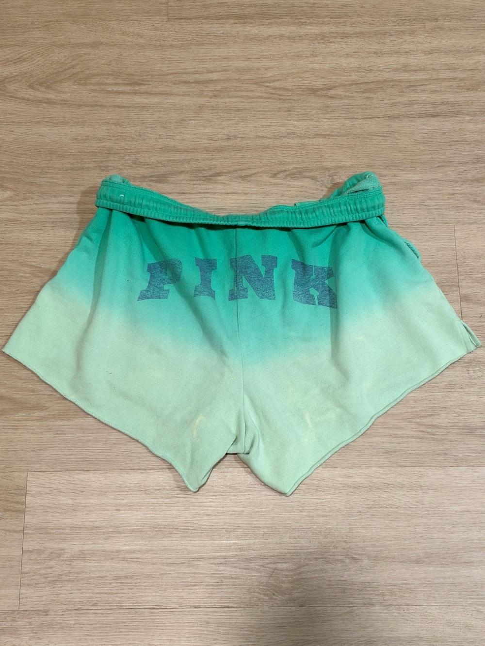 PINK Victoria's Secret Ombre Teal to Mint Athletic Shorts